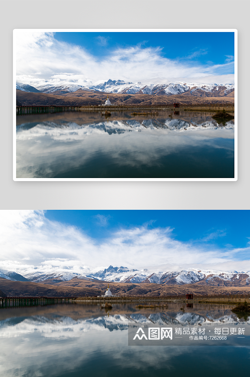 湖泊湖面风景摄影图素材