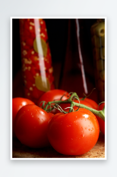 番茄番茄汁水果摄影图