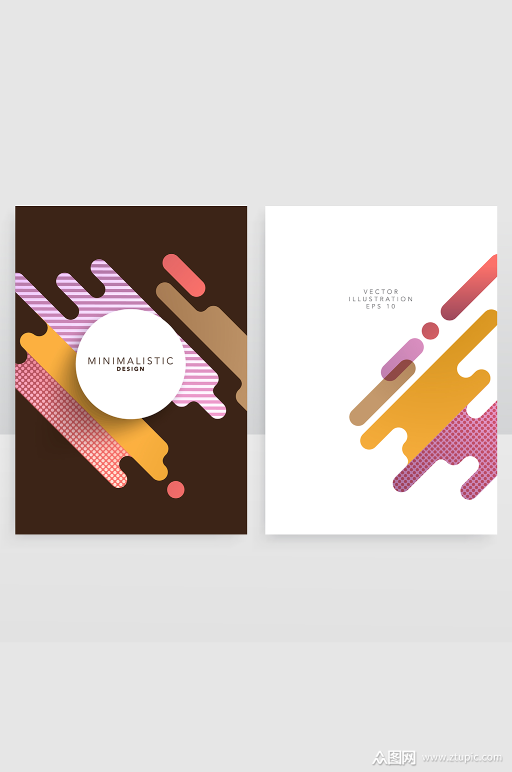 简洁几何风格卡片