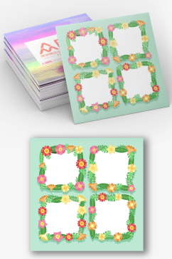 矢量花朵婚礼海报卡片装饰设计素材