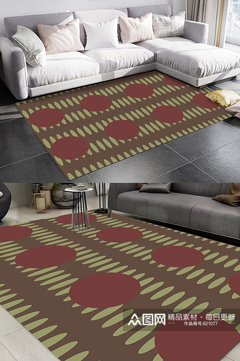 抽象几何纹理图案地毯素材