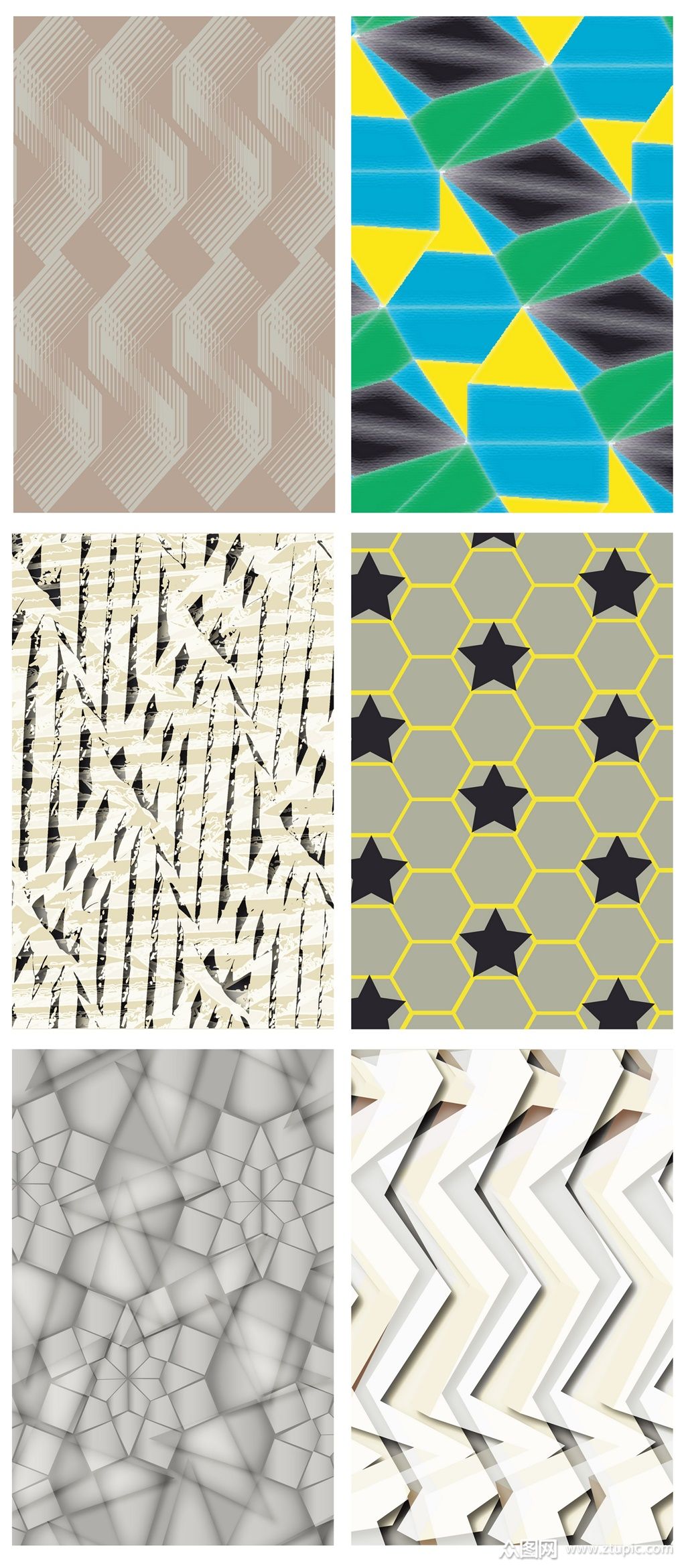 矢量抽象现代几何纹样背景素材