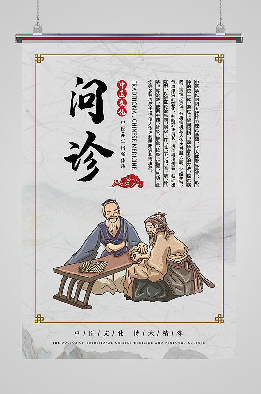 中医问诊介绍海报