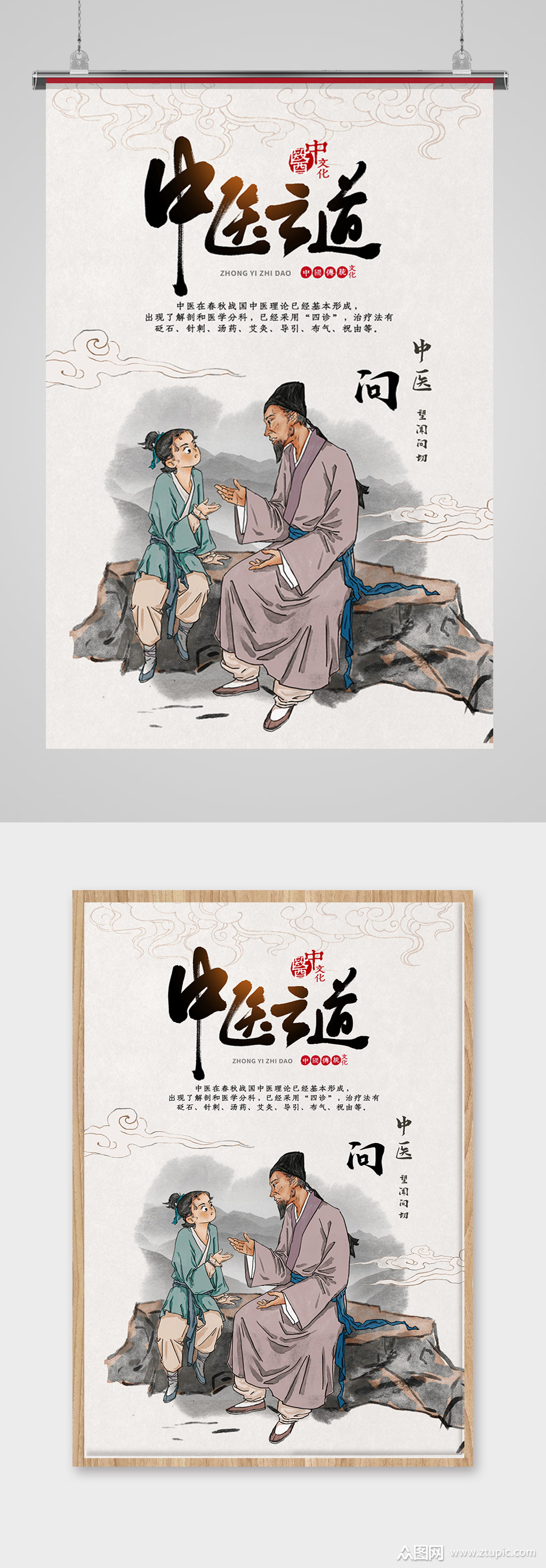 传统中医之道海报素材