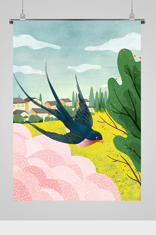 春天小燕子户外风景-众图网