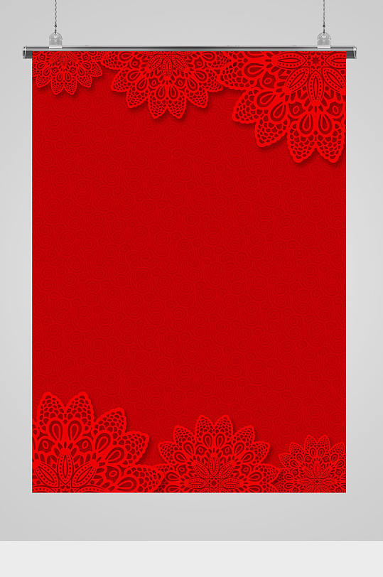 中国风红色质感背景-众图网