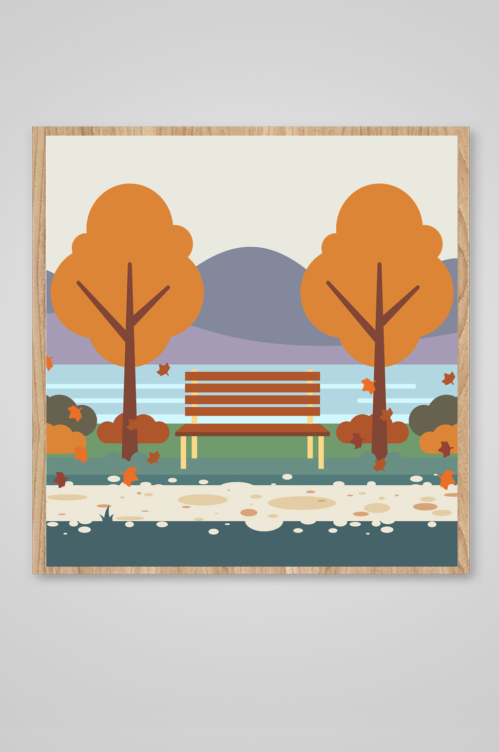 秋天主题元素插画素材