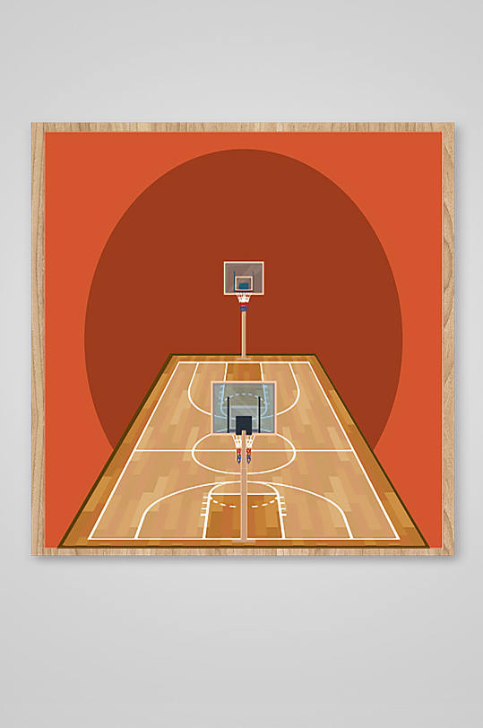 篮球文化创意图案装饰