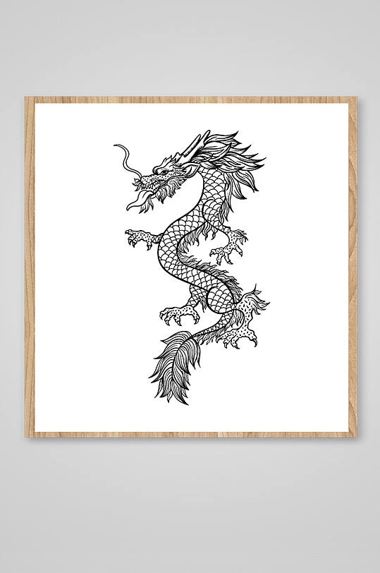 古典中国风龙纹样