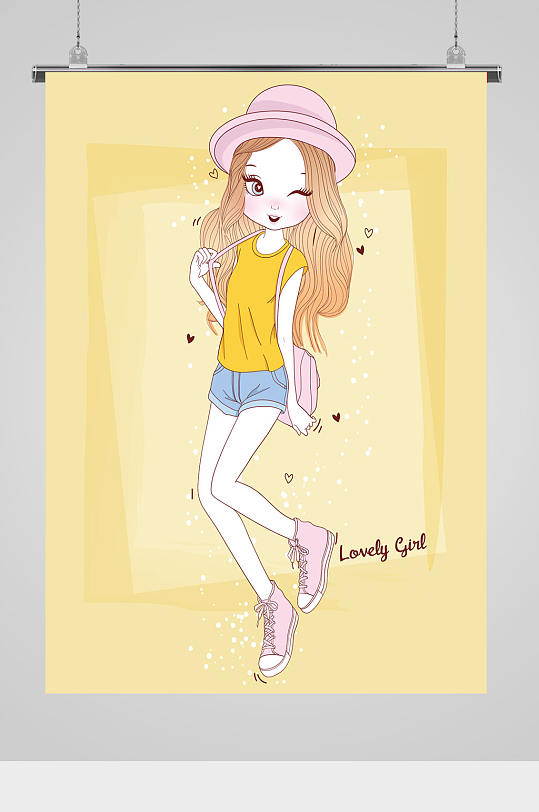 插画可爱女孩图片-插画可爱女孩素材下载-众图网