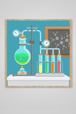 科学实验主题插画
