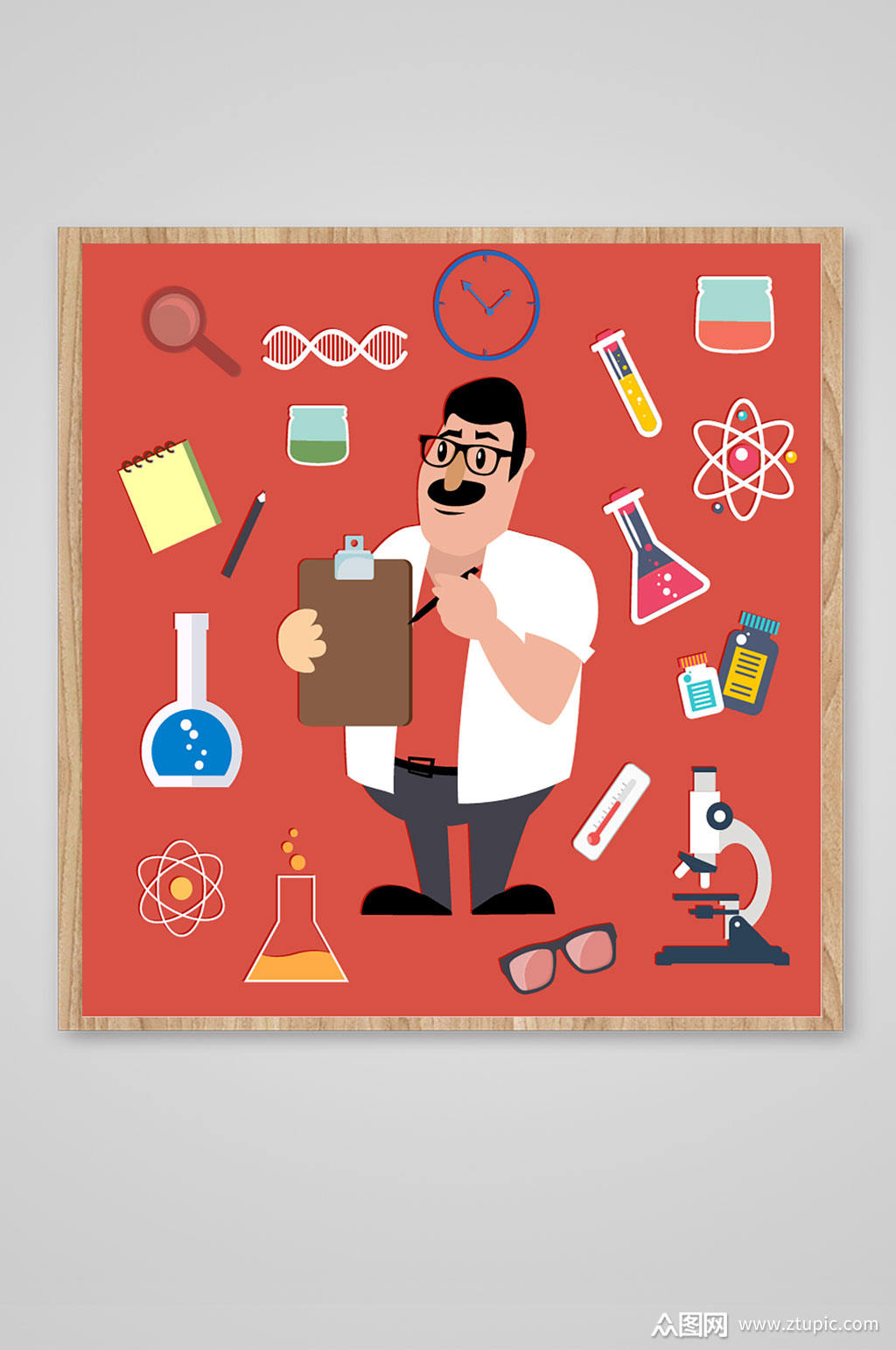 矢量创意科学插画