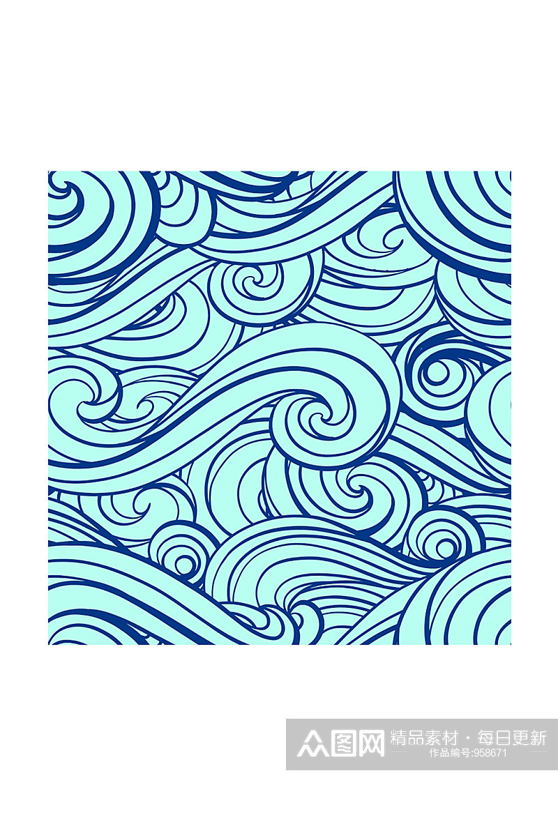 抽象线条海水波纹素材