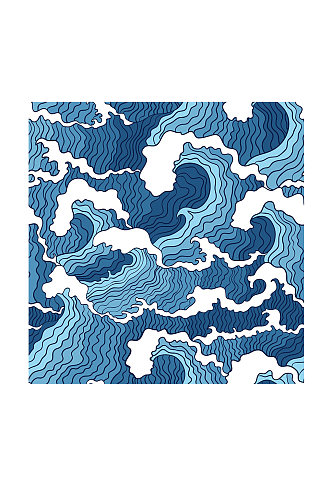 抽象线条海水波纹