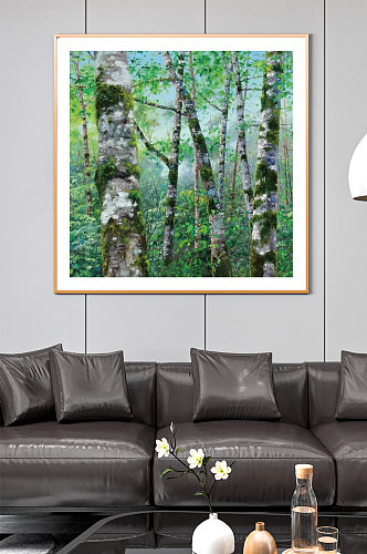 树林风景装饰油画