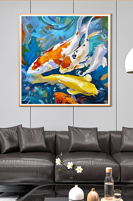 水彩卡通动物主题装饰画