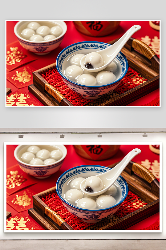 一碗热腾腾的汤圆中国美食