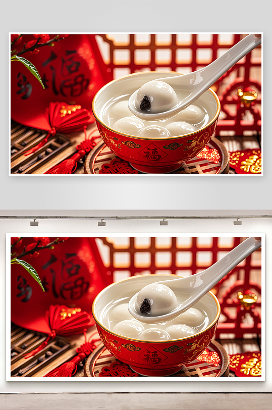 一碗热腾腾的汤圆中国美食