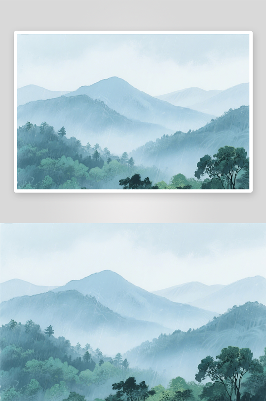 立春谷雨水墨節(jié)日節(jié)氣插畫