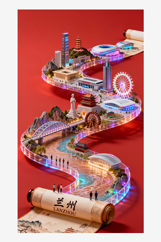 兰州微缩世界模型展示-众图网