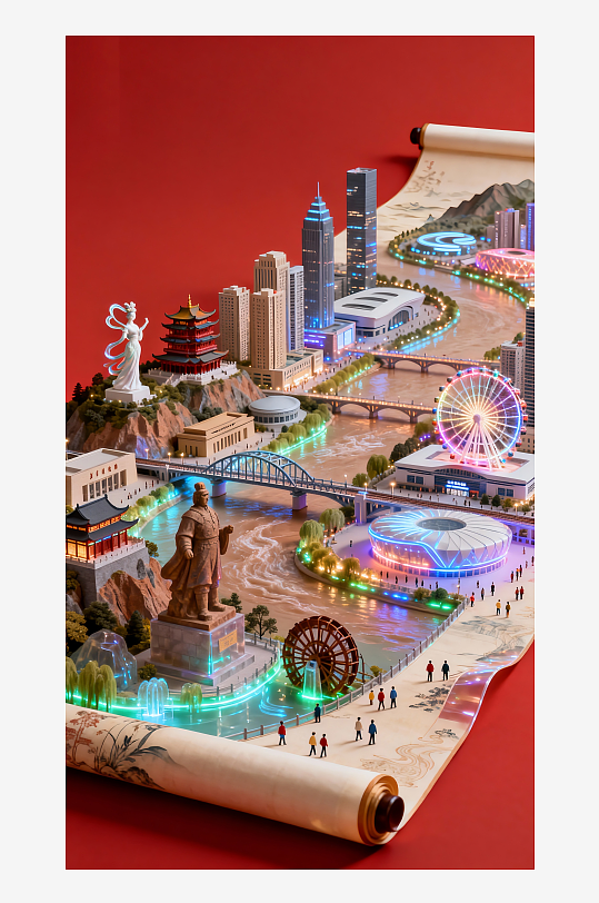 兰州微缩世界模型展示-众图网