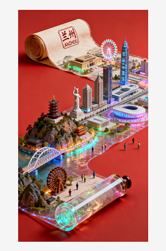 兰州微缩世界模型展示-众图网