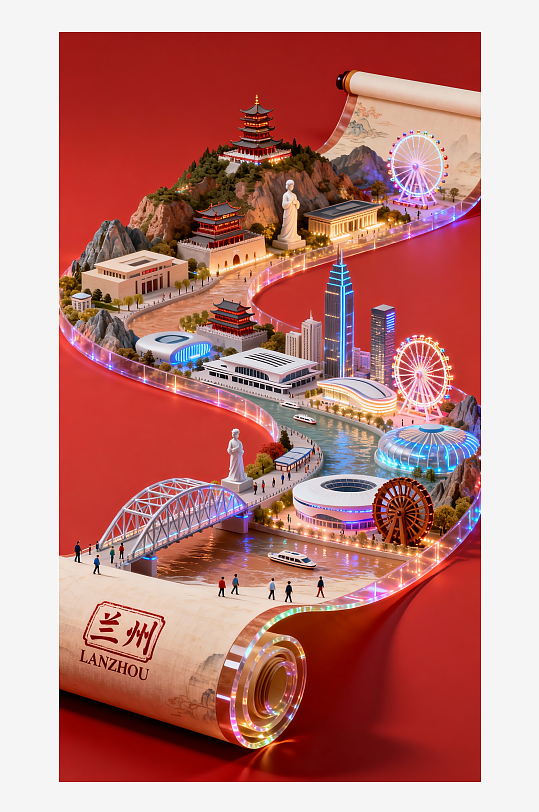 兰州微缩世界模型展示-众图网