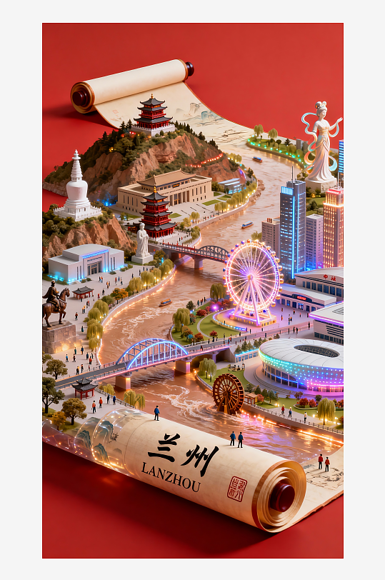 兰州微缩世界模型展示-众图网