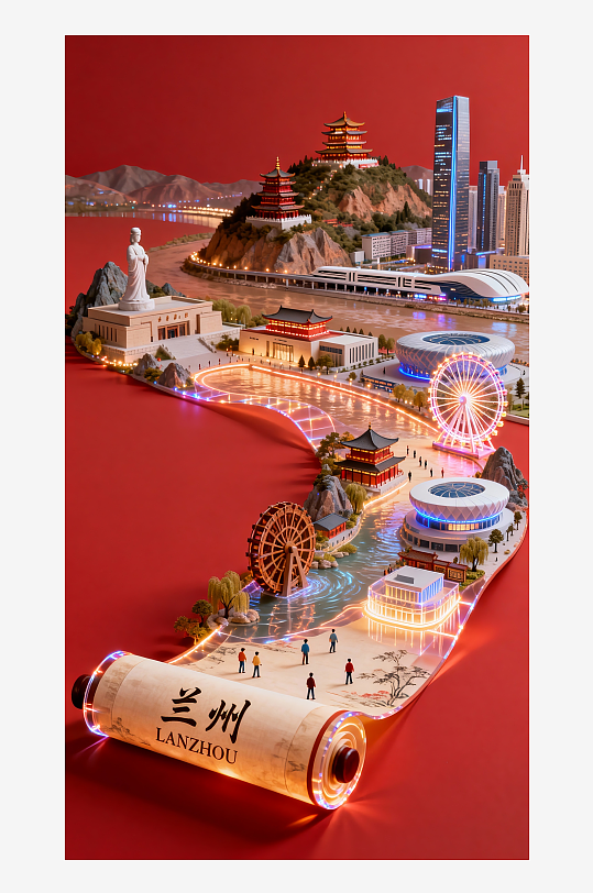 兰州微缩世界模型展示-众图网