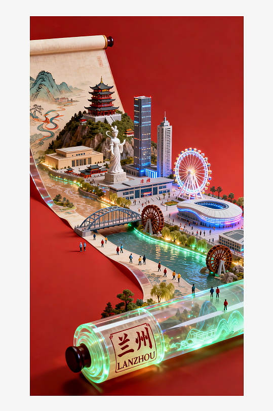 兰州微缩世界模型展示-众图网