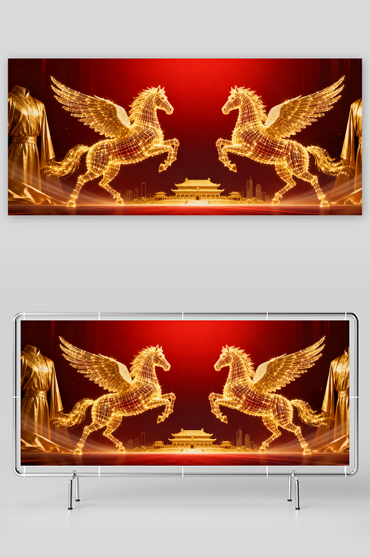 科技风2026年会模板-众图网