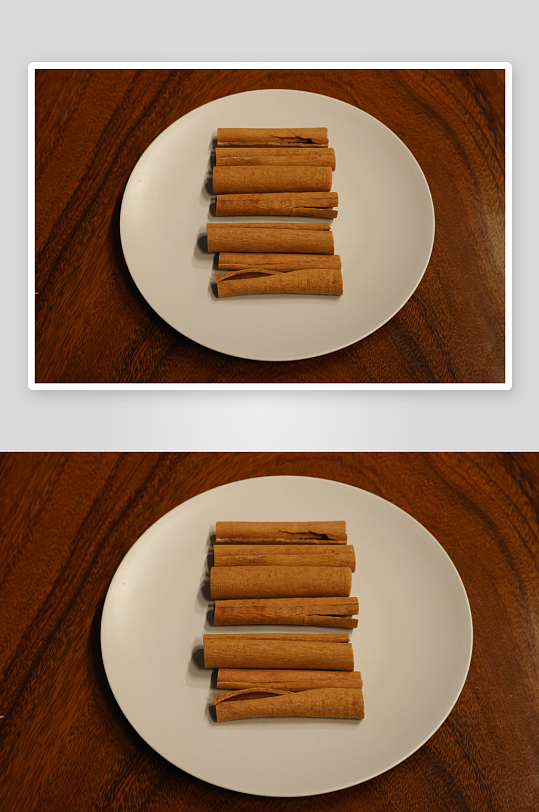 盘子里的肉桂棒调味料-众图网