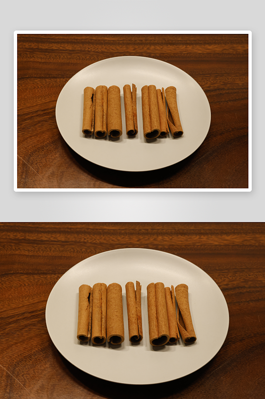盘子里的肉桂棒调味料-众图网
