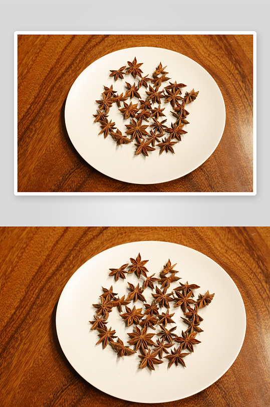 木桌上的八角香料-众图网
