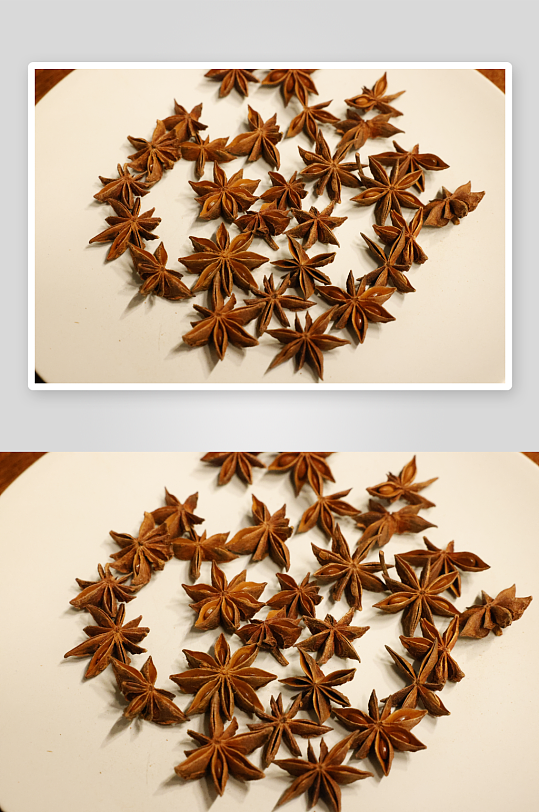 木桌上的八角香料-众图网