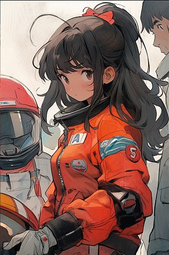 航空少女数字艺术AI