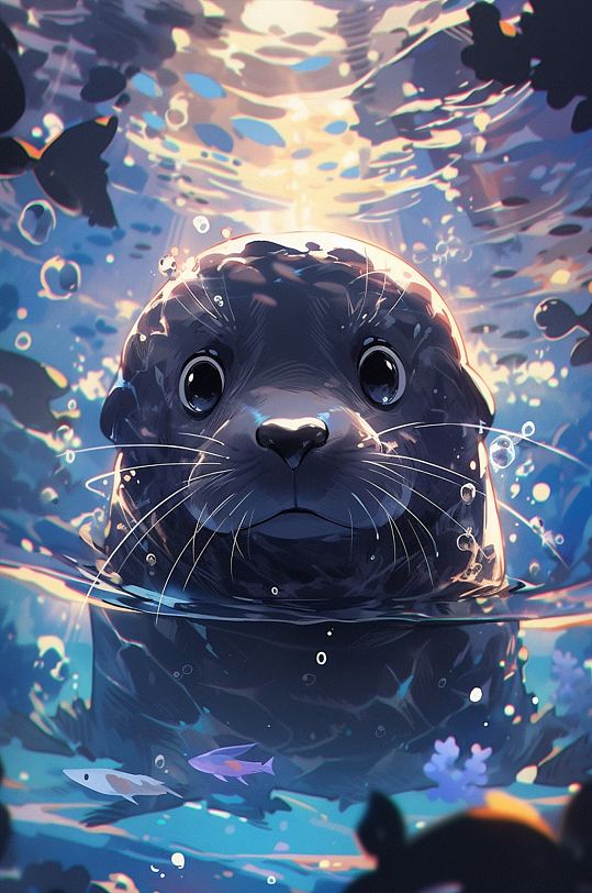 数字艺术海豹动物图片