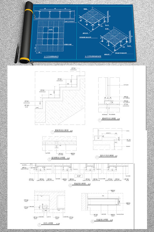 住宅住户大堂大样图-众图网