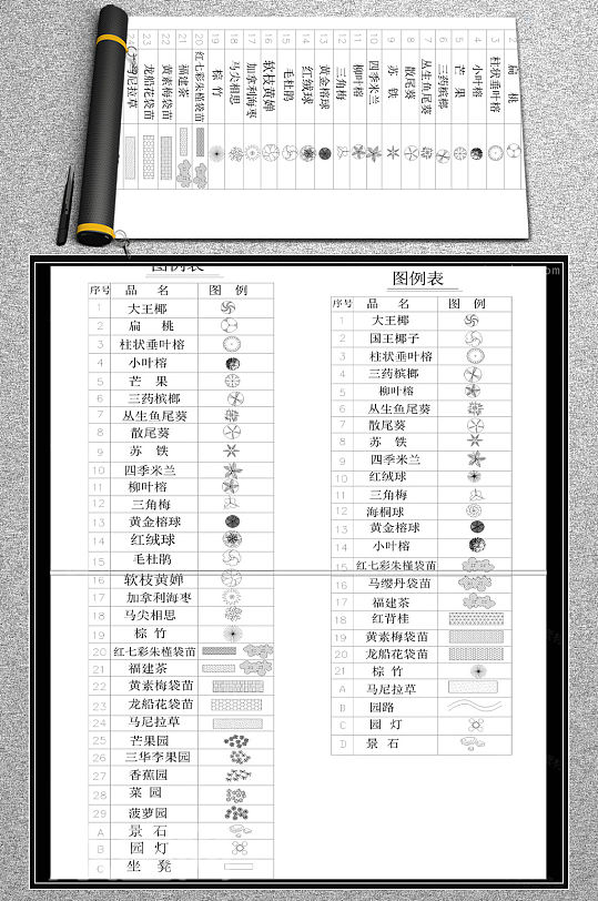 绿化图块CAD模型