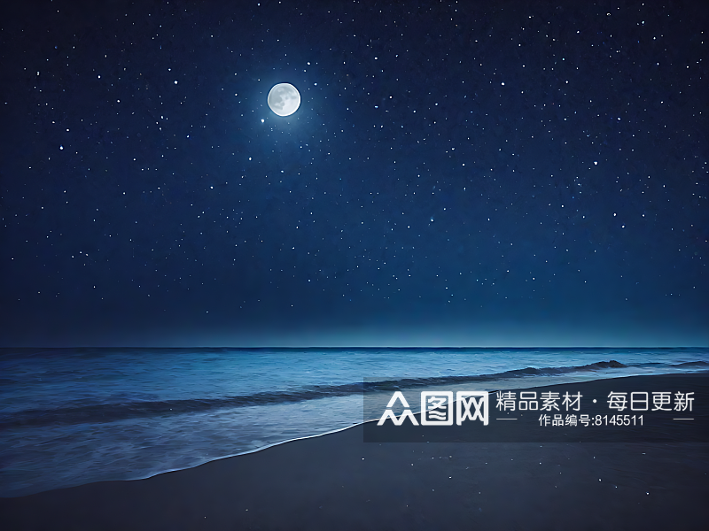 AI数字艺术写实风夜晚的星空素材