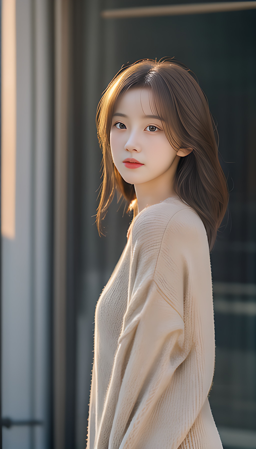 摄影风清纯美女AI数字艺术素材