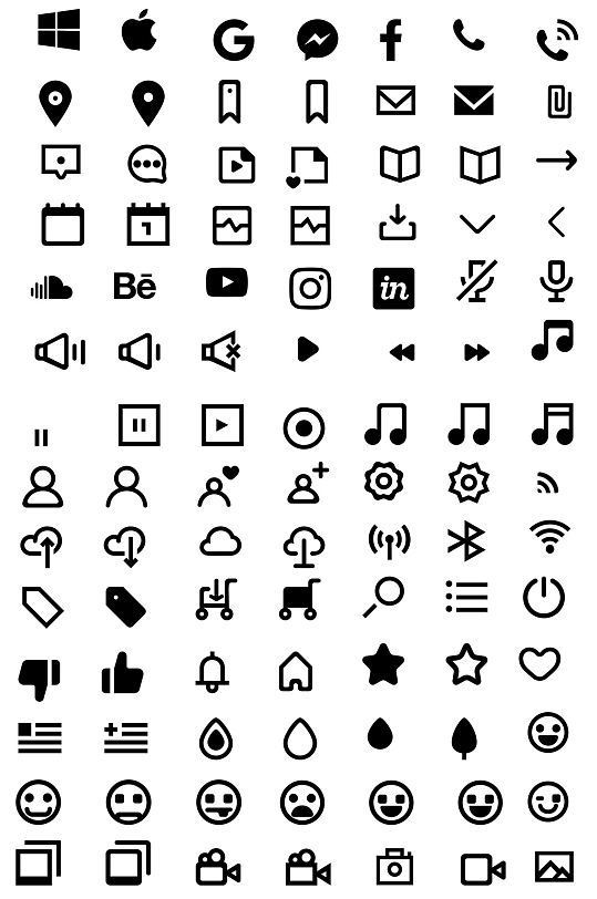 手机图标icon简约矢量-众图网