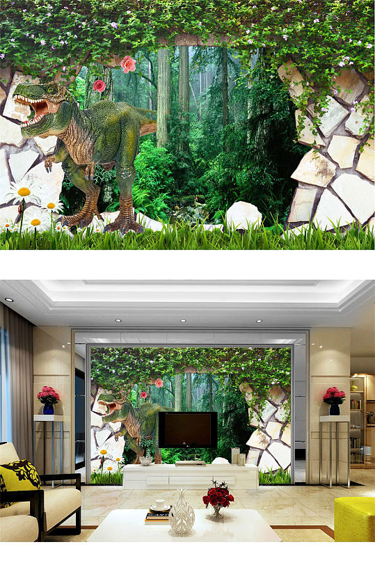 电视背景墙3D背景墙-众图网