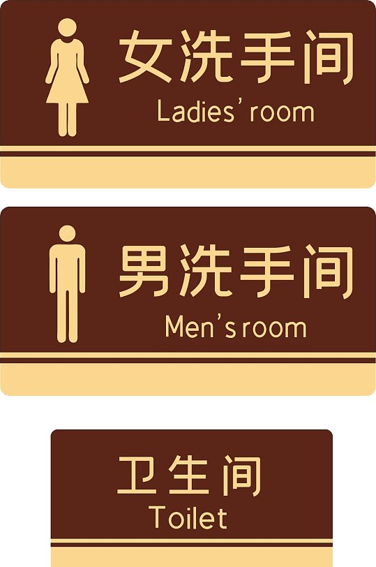 男女卫生间门牌标识