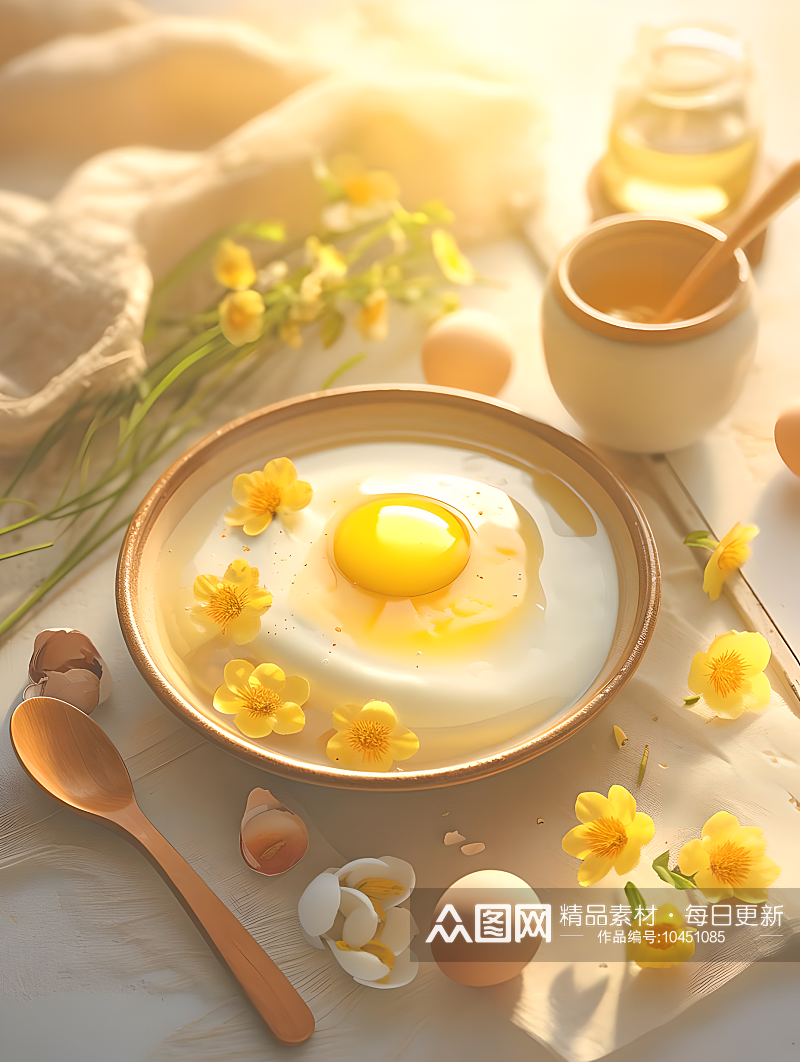 美味的煎鸡蛋摄影图素材