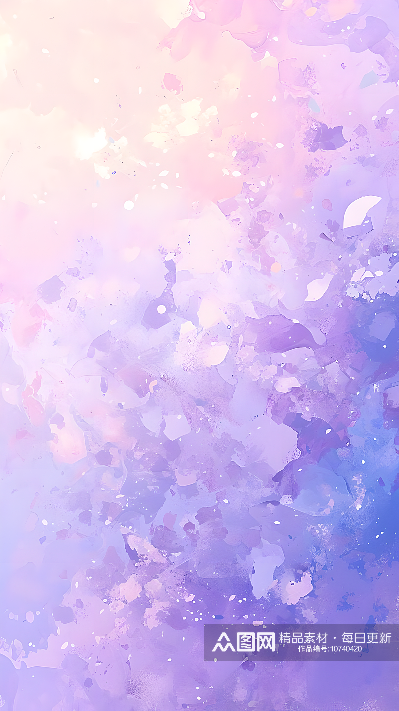 钻石质感梦幻粉紫色清新素材素材