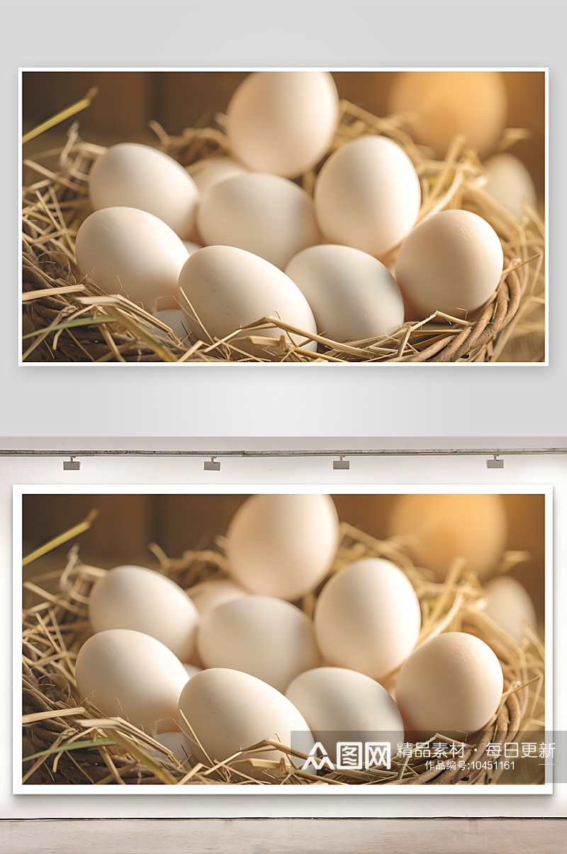 农业有机鸡蛋摄影图素材