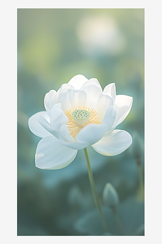 莲花白色花瓣洁净纯粹