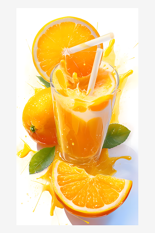 新鲜美味的饮品橙汁