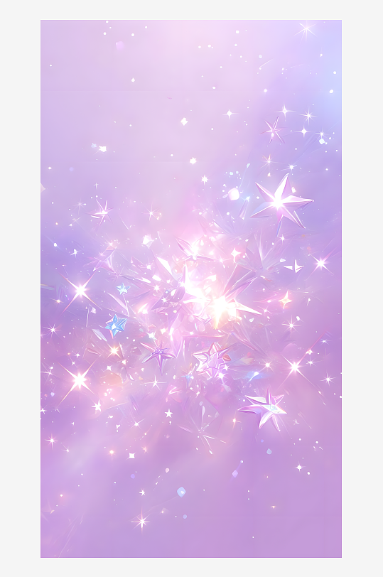 天空星光粉紫色幻彩3D素材